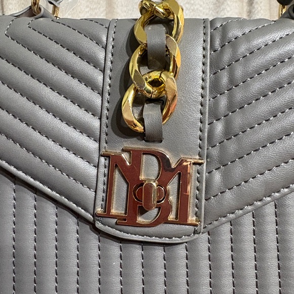 Badgley Mischka Gray Quilted Handbag/Crossbody - Picture 2 of 5